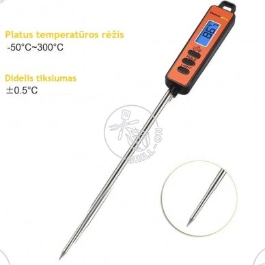 ThermoPro TP01A skaitmeninis momentinis maisto termometras - su METROLOGINE PATIKRA 4