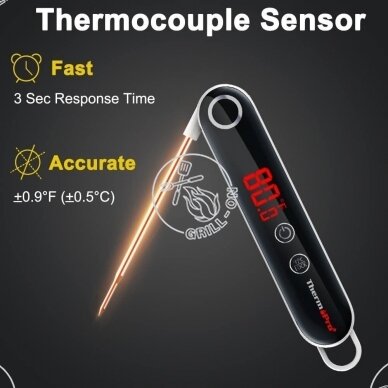 ThermoPro TP18 ultra greitas skaitmeninis momentinis maisto termometras 2